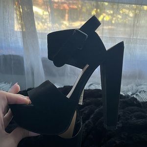 Tall black heels